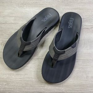 Flojos Black Gray Flip Flops